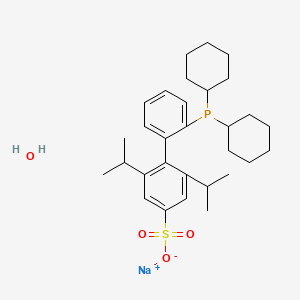 Sodium 2'-(dicyclohexylphosphino)-2,6-diisopropyl-[1,1'-biphenyl]-4-sulfonate hydrate - 870245-84-4
