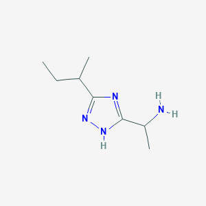 1-[5-(butan-2-yl)-4H-1,2,4-triazol-3-yl]ethan-1-amine - 1343630-75-0