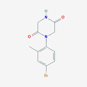 1-(4-Bromo-2-methylphenyl)piperazine-2,5-dione - 1486833-31-1