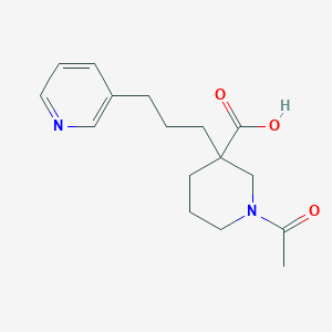 1-Acetyl-3-(3-pyridin-3-ylpropyl)piperidine-3-carboxylic acid - 1361113-69-0
