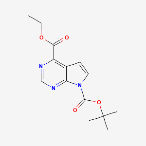 7-tert-butyl 4-ethyl 7H-pyrrolo[2,3-d]pyrimidine-4,7-dicarboxylate - 1357147-41-1