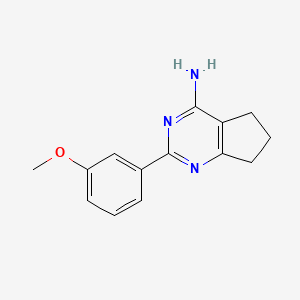 2-(3-methoxyphenyl)-6,7-dihydro-5H-cyclopenta[d]pyrimidin-4-amine - 1275675-85-8