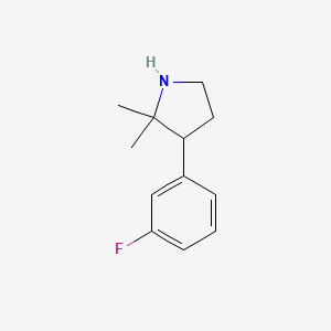 3-(3-Fluorophenyl)-2,2-dimethylpyrrolidine - 1249142-99-1