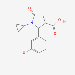 1-Cyclopropyl-2-(3-methoxyphenyl)-5-oxopyrrolidine-3-carboxylic acid - 1239841-29-2