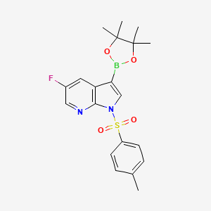5-fluoro-3-(4,4,5,5-tetramethyl-1,3,2-dioxaborolan-2-yl)-1-tosyl-1H-pyrrolo[2,3-b]pyridine - 1259279-57-6