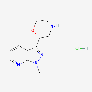 1-Methyl-3-morpholin-2-yl-1H-pyrazolo[3,4-b]pyridine hydrochloride - 1361112-32-4