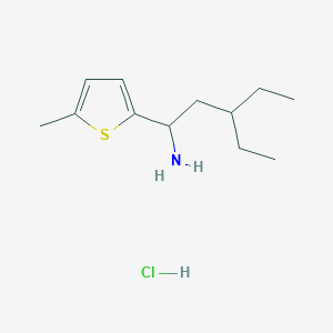 3-Ethyl-1-(5-methylthiophen-2-yl)pentan-1-amine hydrochloride - 1864059-91-5