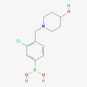 (3-Chloro-4-((4-hydroxypiperidin-1-yl)methyl)phenyl)boronic acid - 1704074-26-9