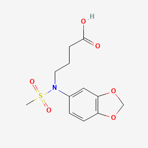 4-[1,3-Benzodioxol-5-yl(methylsulfonyl)amino]butanoic acid - 1858254-97-3