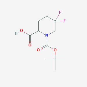 1-(tert-Butoxycarbonyl)-5,5-difluoropiperidine-2-carboxylic acid - 1255663-95-6