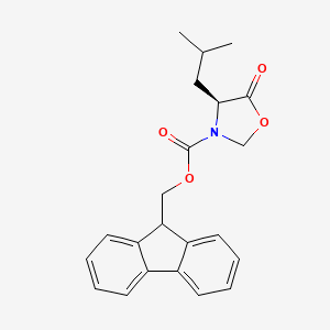 9H-fluoren-9-ylmethyl (4S)-4-(2-methylpropyl)-5-oxo-1,3-oxazolidine-3-carboxylate - 864966-70-1