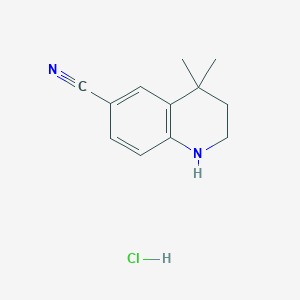 4,4-Dimethyl-1,2,3,4-tetrahydro-quinoline-6-carbonitrile hydrochloride - 1965309-89-0