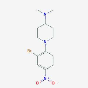 1-(2-Bromo-4-nitrophenyl)-N,N-dimethylpiperidin-4-amine - 1260804-21-4