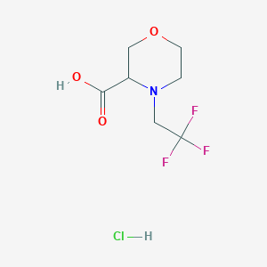4-(2,2,2-Trifluoroethyl)morpholine-3-carboxylic acid hydrochloride - 1803571-64-3
