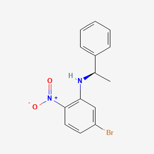 5-Bromo-2-nitro-N-[(1R)-1-phenylethyl]aniline - 1416336-79-2