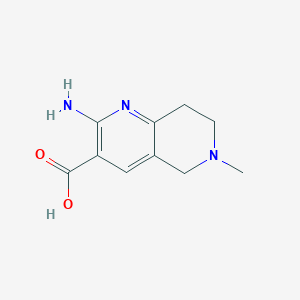 2-Amino-6-methyl-5,6,7,8-tetrahydro-1,6-naphthyridine-3-carboxylic acid - 1334498-77-9