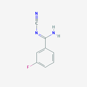 (Z)-N'-cyano-3-fluorobenzene-1-carboximidamide - 1431559-90-8