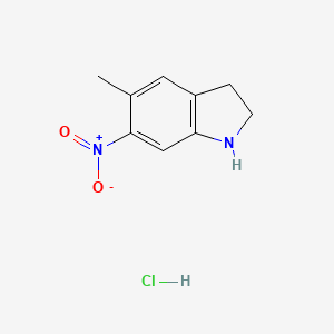 5-methyl-6-nitro-2,3-dihydro-1H-indole hydrochloride - 1432680-56-2