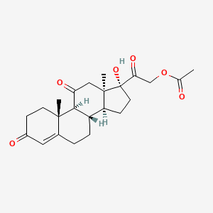 2-[(1S,2R,10S,11S,14R,15R)-14-hydroxy-2,15-dimethyl-5,17-dioxotetracyclo[8.7.0.0^{2,7}.0^{11,15}]heptadec-6-en-14-yl]-2-oxoethyl acetate - 1486485-40-8