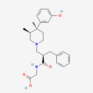 [[(R)-2-Benzyl-3-[(3S,4S)-4-(3-hydroxyphenyl)-3,4-dimethylpiperidin-1-yl]propionyl]amino]acetic acid - 156130-44-8