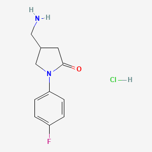 4-(Aminomethyl)-1-(4-fluorophenyl)pyrrolidin-2-one hydrochloride - 1177329-69-9