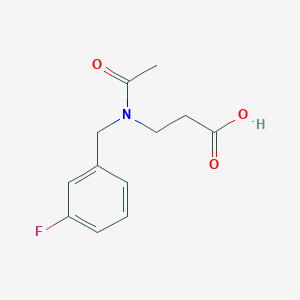 3-{N-[(3-fluorophenyl)methyl]acetamido}propanoic acid - 1803611-34-8
