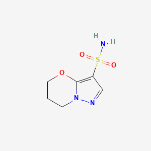 5H,6H,7H-pyrazolo[3,2-b][1,3]oxazine-3-sulfonamide - 1803609-80-4