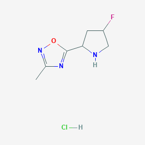 5-(4-Fluoropyrrolidin-2-yl)-3-methyl-1,2,4-oxadiazole hydrochloride - 2034573-81-2