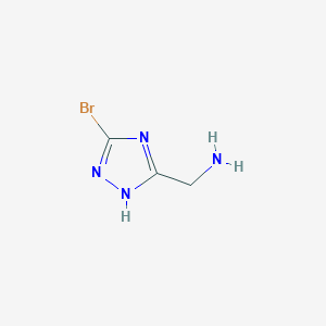 [(5-Bromo-1H-1,2,4-triazol-3-yl)methyl]amine - 933716-41-7