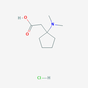 2-[1-(Dimethylamino)cyclopentyl]acetic acid hydrochloride - 1803584-23-7