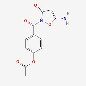 4-[(5-amino-3-oxoisoxazol-2(3H)-yl)carbonyl]phenyl acetate - 2096987-45-8