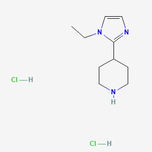 4-(1-ethyl-1H-imidazol-2-yl)piperidine dihydrochloride - 1987680-66-9