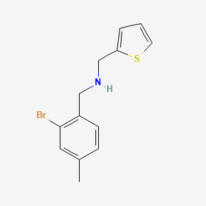 [(2-Bromo-4-methylphenyl)methyl](thiophen-2-ylmethyl)amine - 1546851-83-5