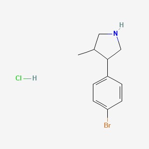 3-(4-Bromophenyl)-4-methylpyrrolidine hydrochloride - 2059989-01-2