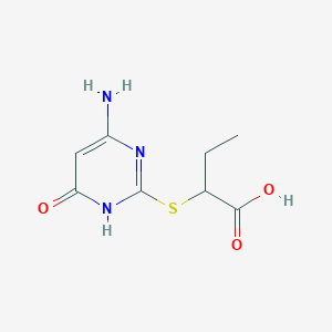 2-(6-Amino-4-oxo-1,4-dihydro-pyrimidin-2-YL-sulfanyl)-butyric acid - 436088-62-9