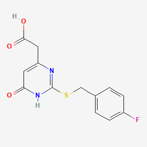 (2-[(4-Fluorobenzyl)thio]-6-oxo-1,6-dihydropyrimidin-4-YL)acetic acid - 1105191-38-5