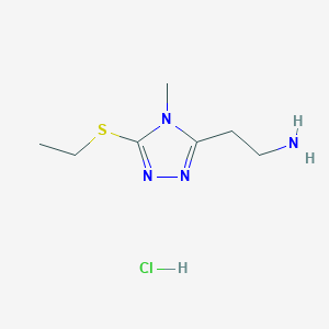 2-(5-Ethylsulfanyl-4-methyl-4H-[1,2,4]triazol-3-YL)-ethylamine hydrochloride - 1185293-14-4