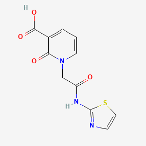 2-Oxo-1-(thiazol-2-ylcarbamoylmethyl)-1,2-dihydro-pyridine-3-carboxylic acid - 1171917-16-0
