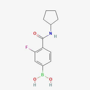(4-(Cyclopentylcarbamoyl)-3-fluorophenyl)boronic acid - 957034-70-7