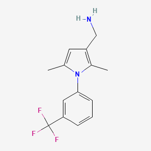((2,5-Dimethyl-1-[3-(trifluoromethyl)phenyl]-1H-pyrrol-3-YL)methyl)amine - 1177333-44-6