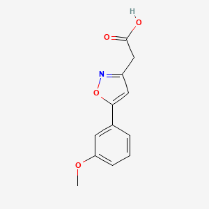 [5-(3-Methoxyphenyl)isoxazol-3-yl]acetic acid - 1018584-61-6