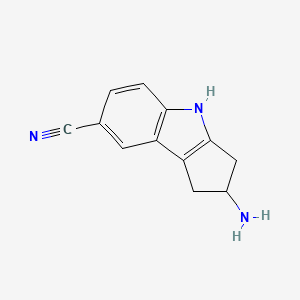 2-Amino-1,2,3,4-tetrahydrocyclopenta[b]indole-7-carbonitrile - 1029691-09-5
