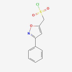 (3-Phenyl-1,2-oxazol-5-yl)methanesulfonyl chloride - 1087792-39-9