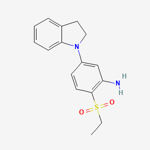 5-(2,3-Dihydro-1H-indol-1-YL)-2-(ethylsulfonyl)-phenylamine - 1219976-14-3