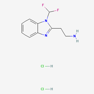 2-[1-(difluoromethyl)-1H-1,3-benzodiazol-2-yl]ethan-1-amine dihydrochloride - 1311316-58-1