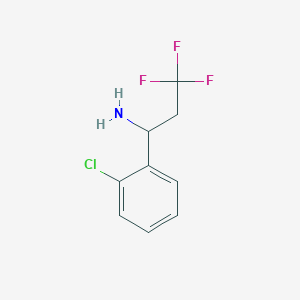 1-(2-Chlorophenyl)-3,3,3-trifluoropropan-1-amine - 1250845-35-2