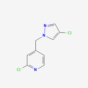 2-chloro-4-[(4-chloro-1H-pyrazol-1-yl)methyl]pyridine - 1248056-07-6