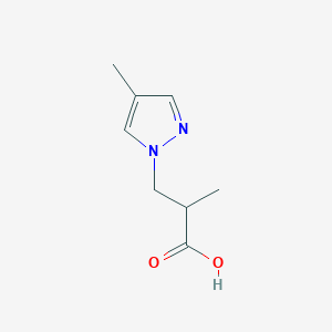 2-Methyl-3-(4-methyl-1H-pyrazol-1-yl)propanoic acid - 1182871-78-8