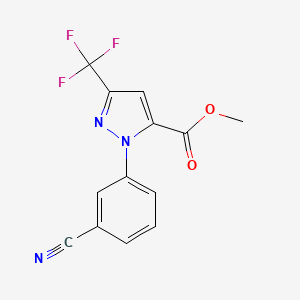 methyl 1-(3-cyanophenyl)-3-(trifluoromethyl)-1H-pyrazole-5-carboxylate - 1055070-43-3