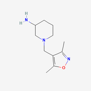 1-((3,5-Dimethylisoxazol-4-yl)methyl)piperidin-3-amine - 1247449-67-7
